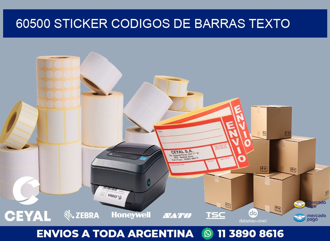 60500 STICKER CODIGOS DE BARRAS TEXTO