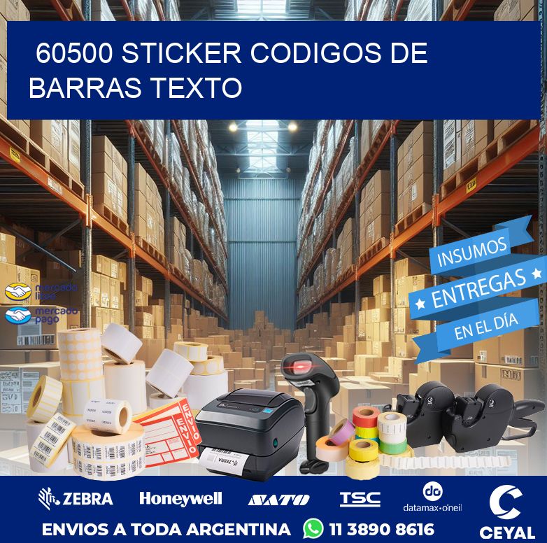 60500 STICKER CODIGOS DE BARRAS TEXTO