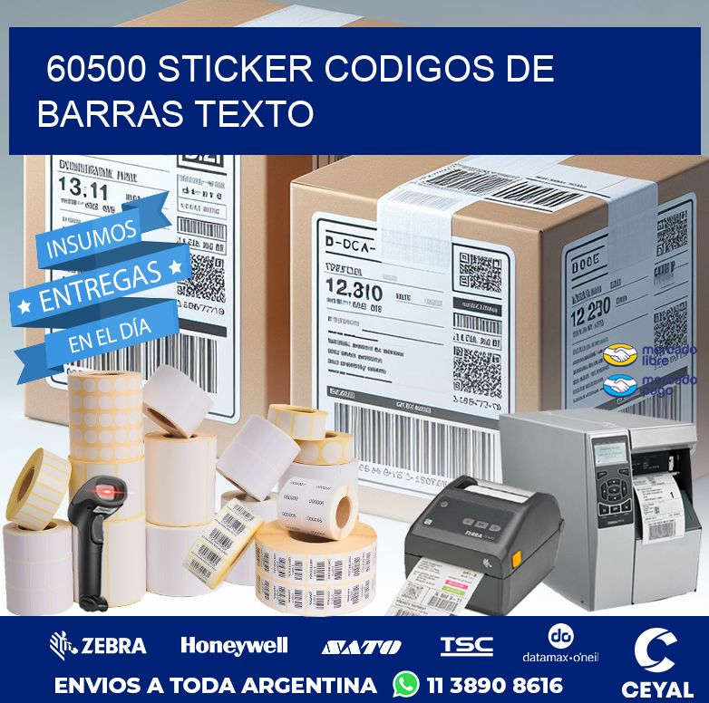 60500 STICKER CODIGOS DE BARRAS TEXTO