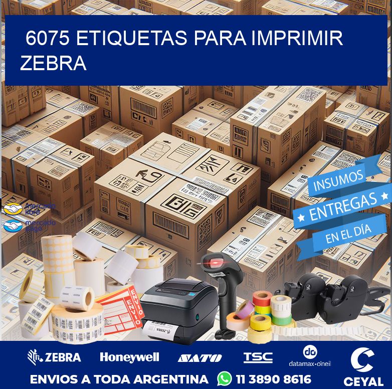6075 ETIQUETAS PARA IMPRIMIR ZEBRA