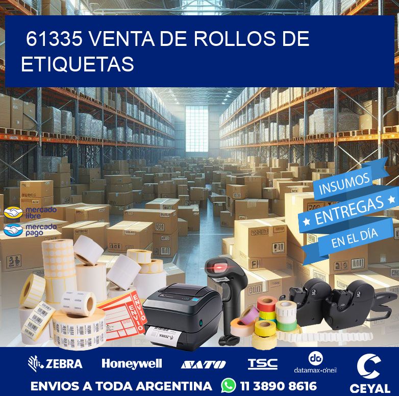 61335 VENTA DE ROLLOS DE ETIQUETAS