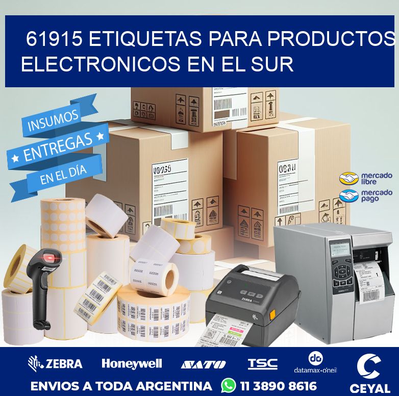 61915 ETIQUETAS PARA PRODUCTOS ELECTRONICOS EN EL SUR