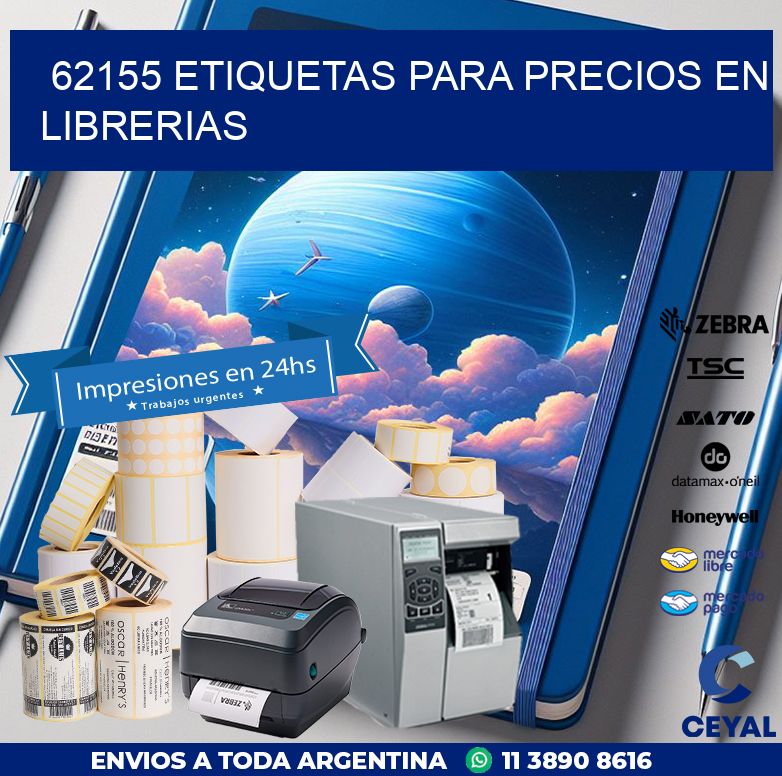 62155 ETIQUETAS PARA PRECIOS EN LIBRERIAS