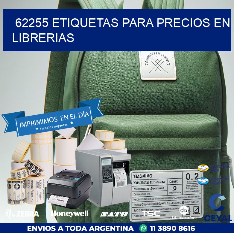 62255 ETIQUETAS PARA PRECIOS EN LIBRERIAS