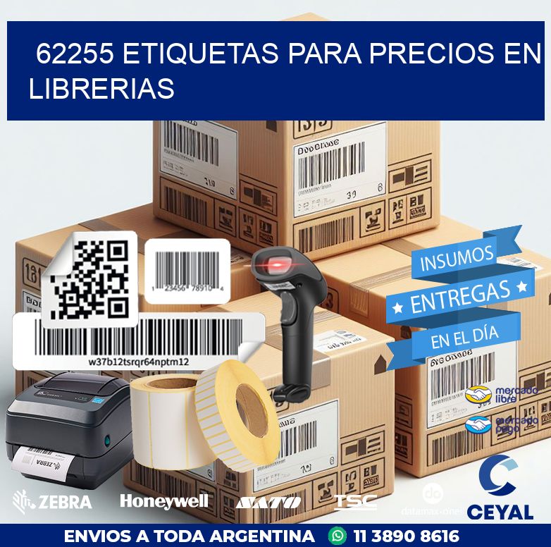 62255 ETIQUETAS PARA PRECIOS EN LIBRERIAS