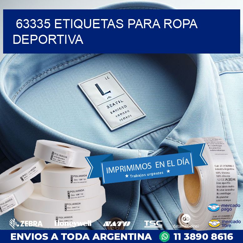 63335 ETIQUETAS PARA ROPA DEPORTIVA