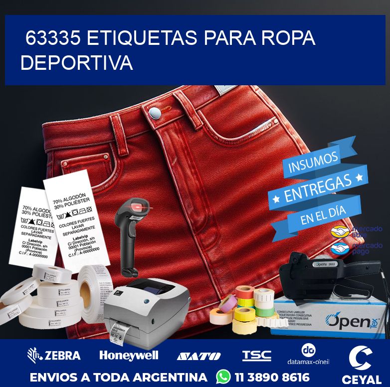 63335 ETIQUETAS PARA ROPA DEPORTIVA