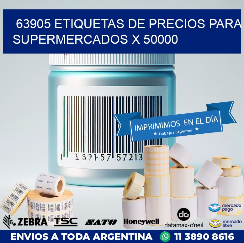 63905 ETIQUETAS DE PRECIOS PARA SUPERMERCADOS X 50000