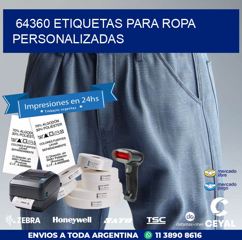 64360 ETIQUETAS PARA ROPA PERSONALIZADAS