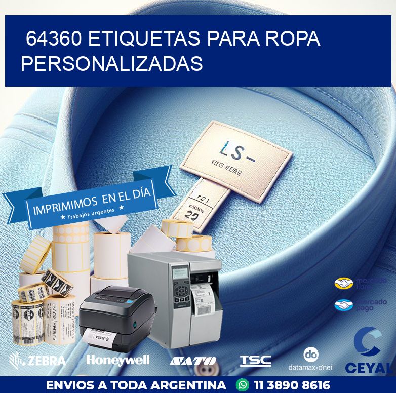 64360 ETIQUETAS PARA ROPA PERSONALIZADAS