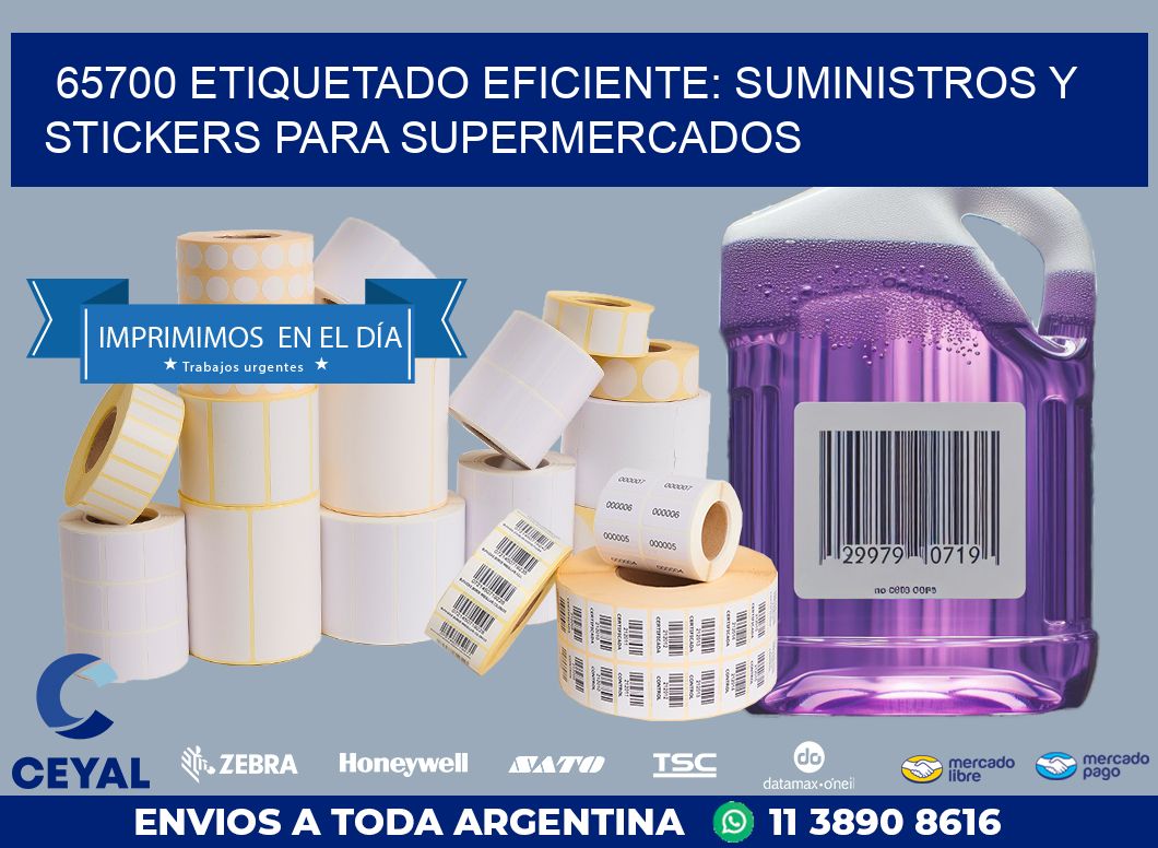 65700 ETIQUETADO EFICIENTE: SUMINISTROS Y STICKERS PARA SUPERMERCADOS