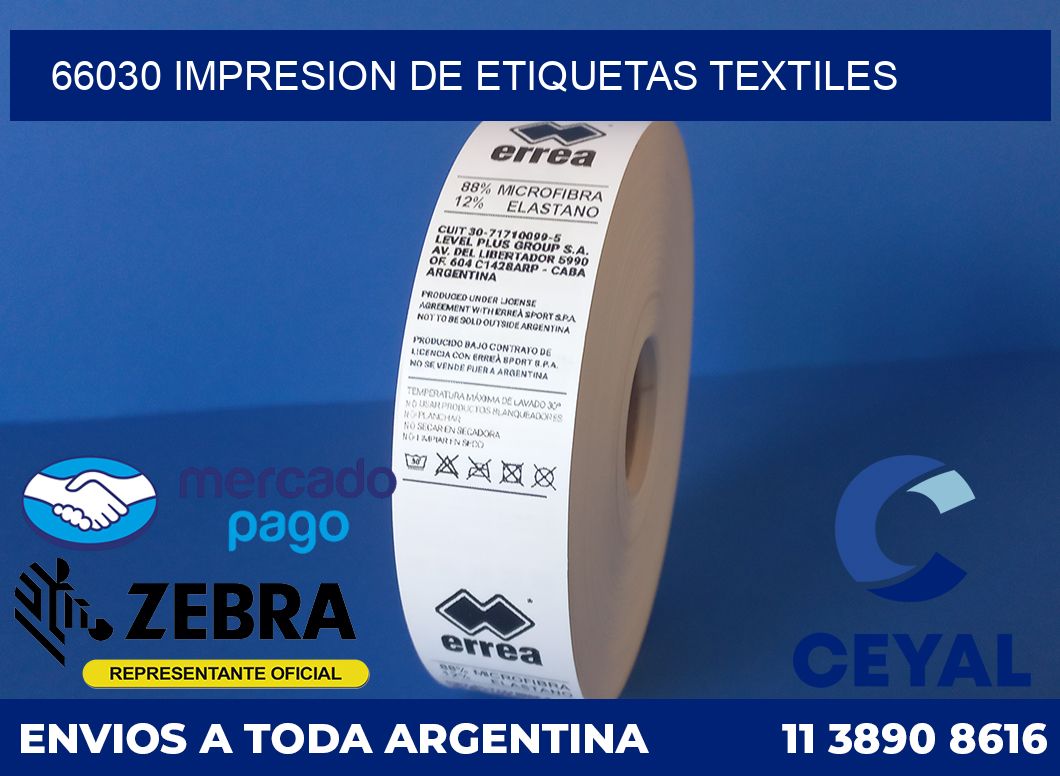 66030 IMPRESION DE ETIQUETAS TEXTILES