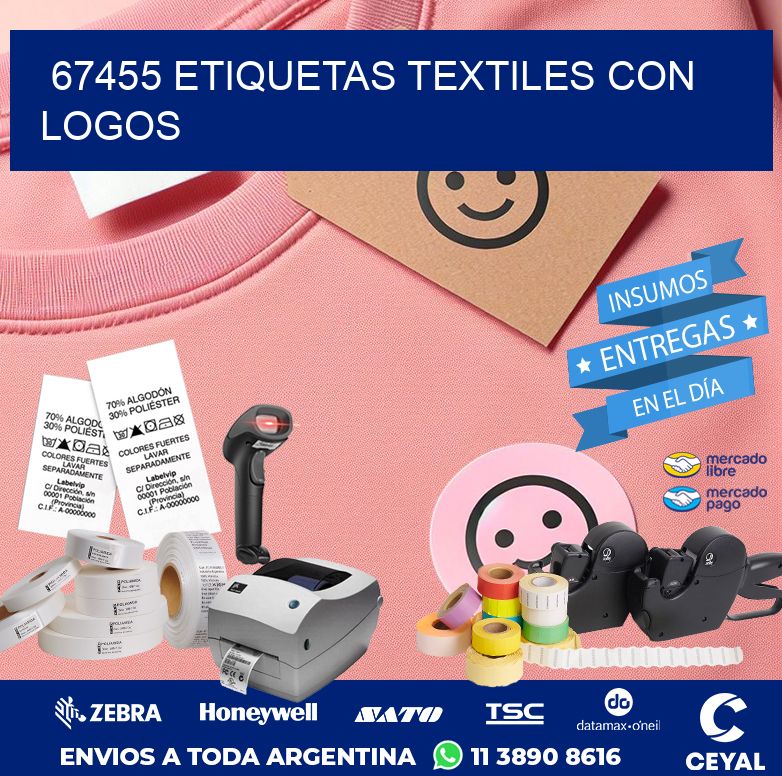 67455 ETIQUETAS TEXTILES CON LOGOS