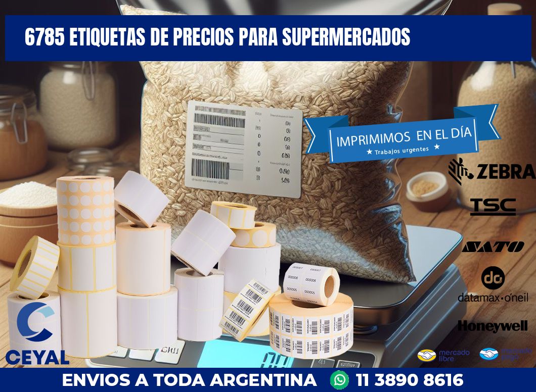 6785 ETIQUETAS DE PRECIOS PARA SUPERMERCADOS