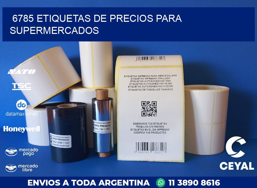 6785 ETIQUETAS DE PRECIOS PARA SUPERMERCADOS