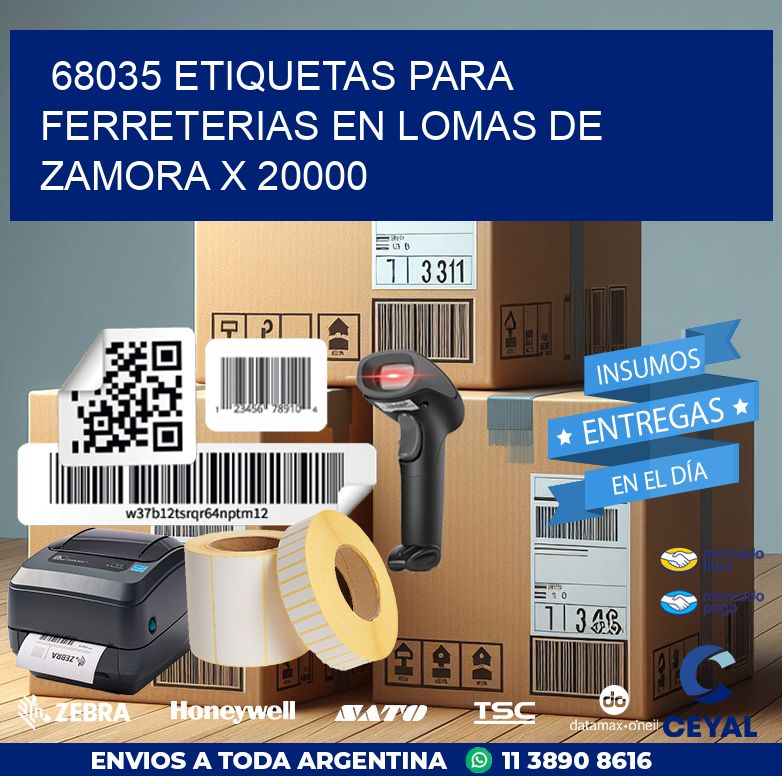68035 ETIQUETAS PARA FERRETERIAS EN LOMAS DE ZAMORA X 20000