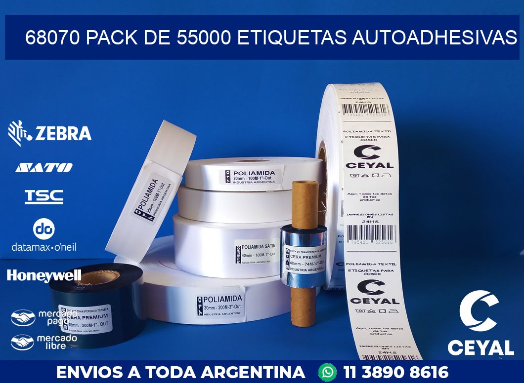 68070 PACK DE 55000 ETIQUETAS AUTOADHESIVAS