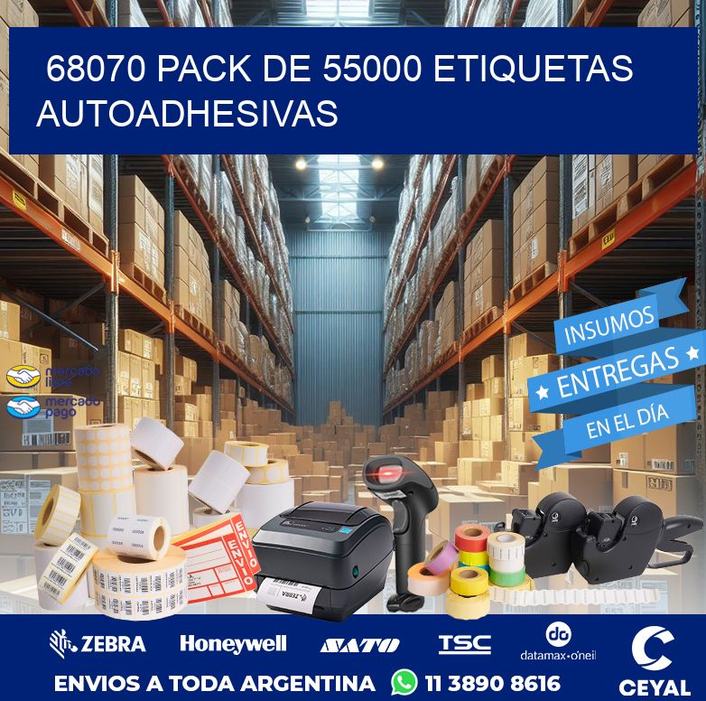 68070 PACK DE 55000 ETIQUETAS AUTOADHESIVAS
