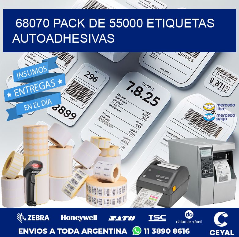 68070 PACK DE 55000 ETIQUETAS AUTOADHESIVAS