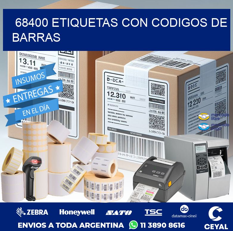 68400 ETIQUETAS CON CODIGOS DE BARRAS