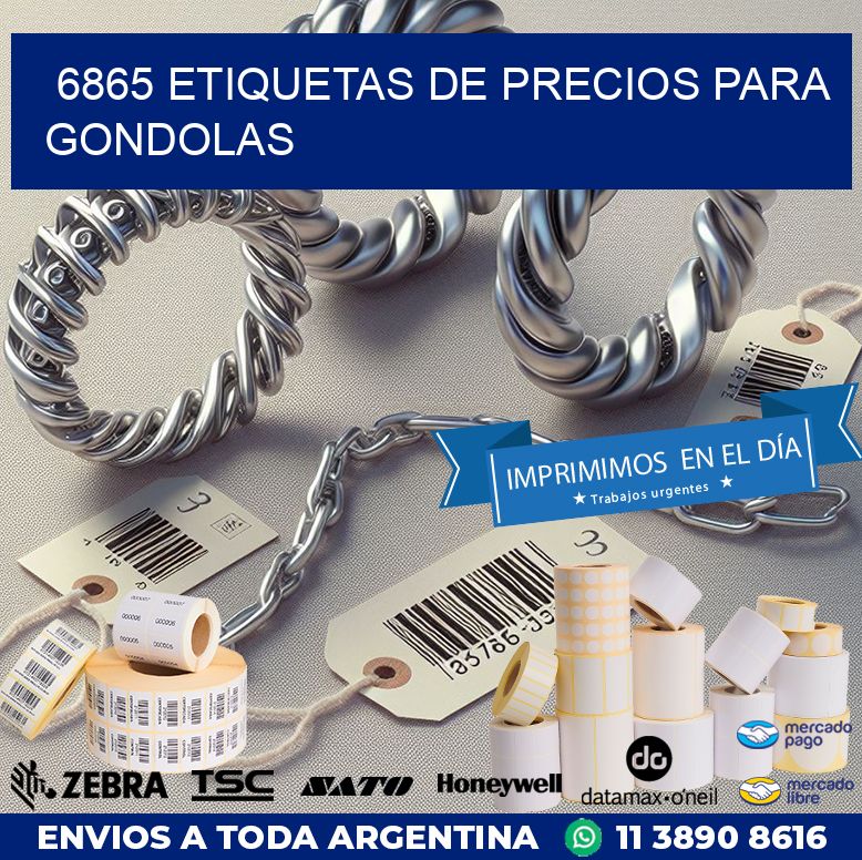 6865 ETIQUETAS DE PRECIOS PARA GONDOLAS