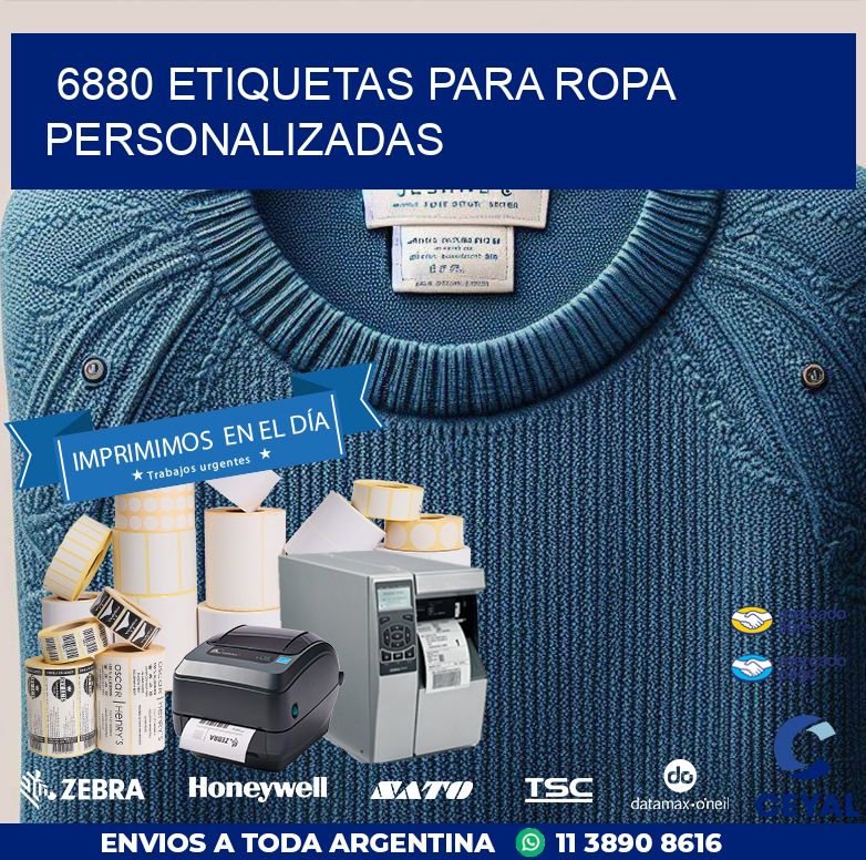 6880 ETIQUETAS PARA ROPA PERSONALIZADAS