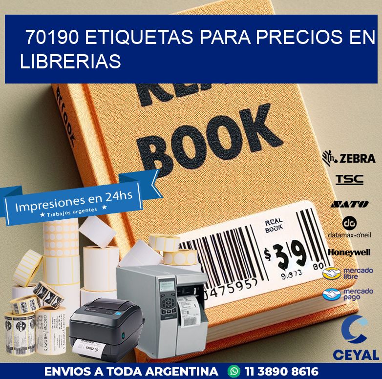 70190 ETIQUETAS PARA PRECIOS EN LIBRERIAS