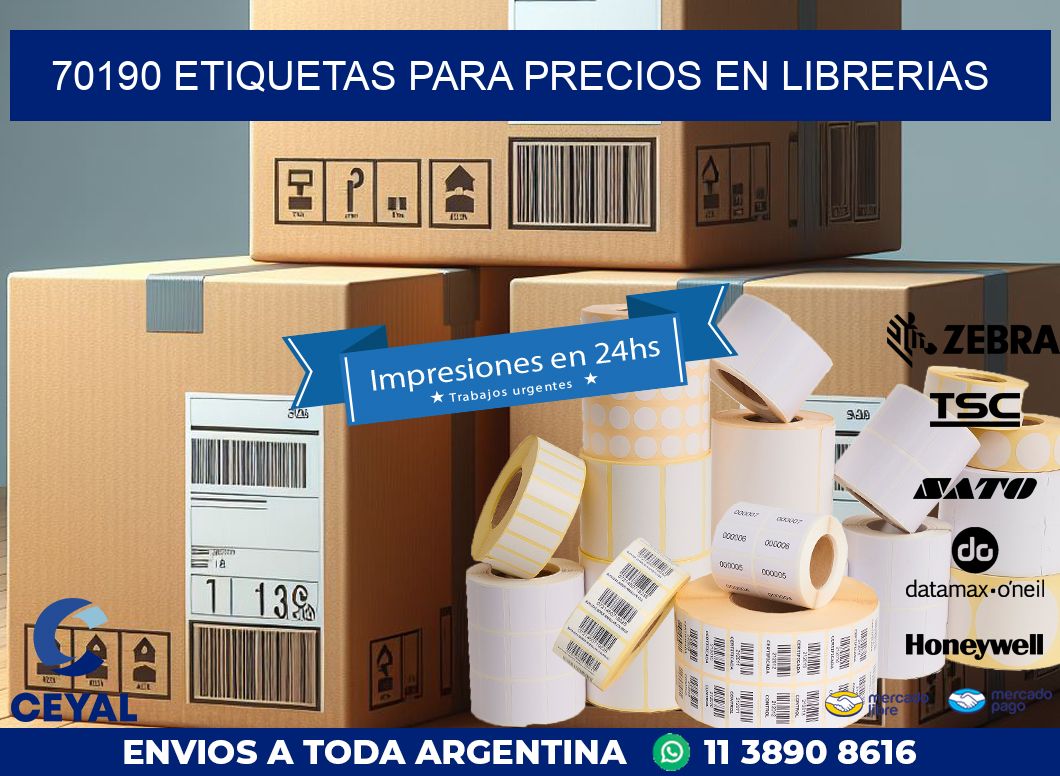 70190 ETIQUETAS PARA PRECIOS EN LIBRERIAS