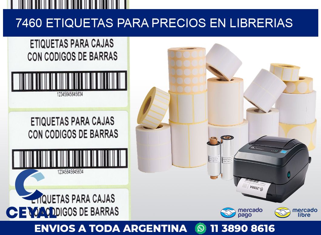7460 ETIQUETAS PARA PRECIOS EN LIBRERIAS