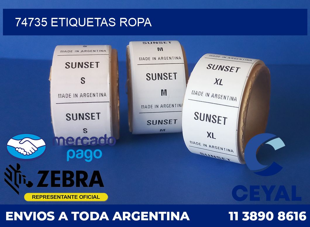 74735 ETIQUETAS ROPA