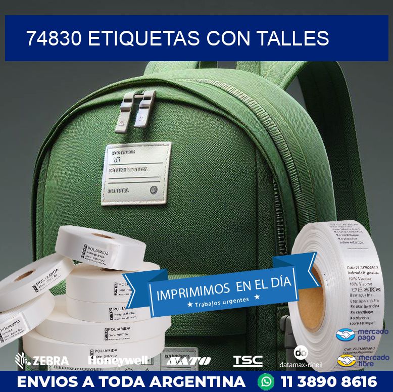 74830 ETIQUETAS CON TALLES