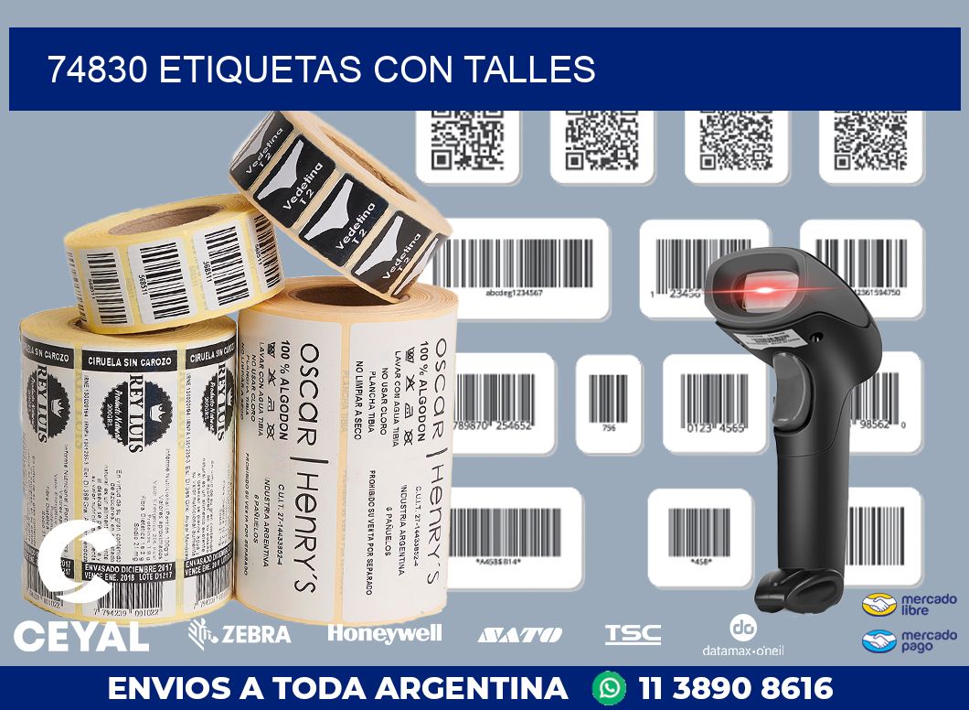 74830 ETIQUETAS CON TALLES