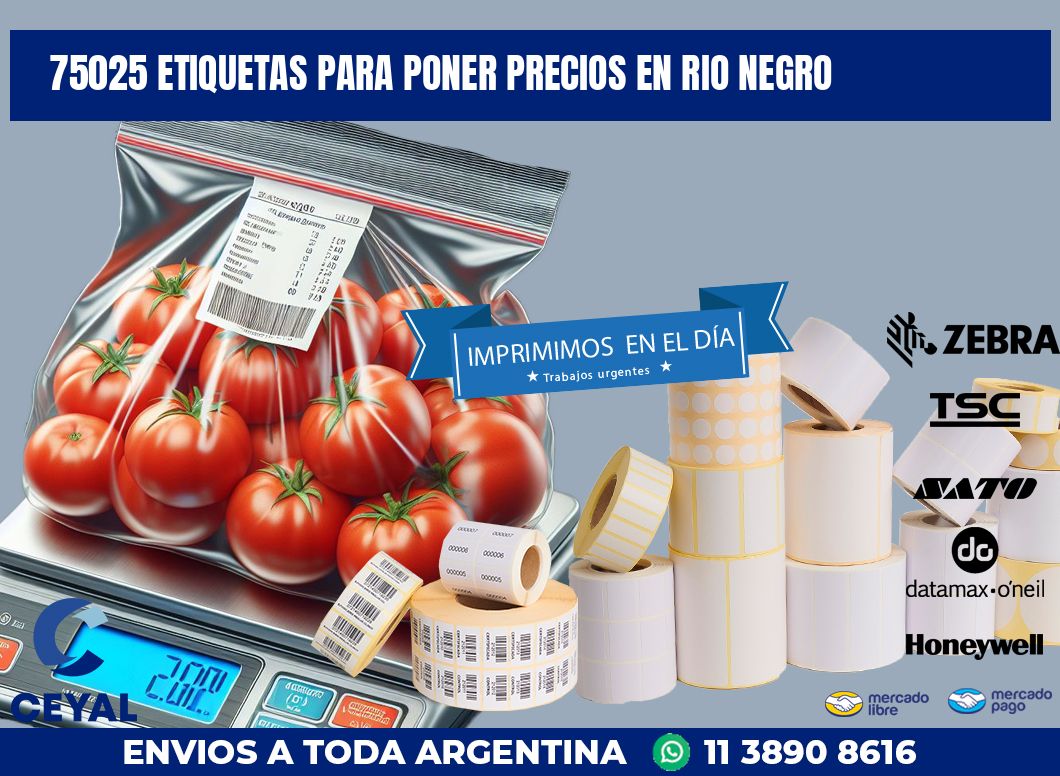 75025 ETIQUETAS PARA PONER PRECIOS EN RIO NEGRO