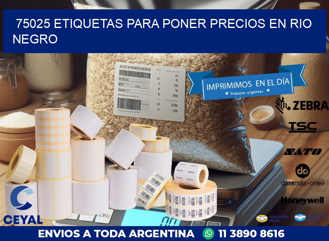 75025 ETIQUETAS PARA PONER PRECIOS EN RIO NEGRO