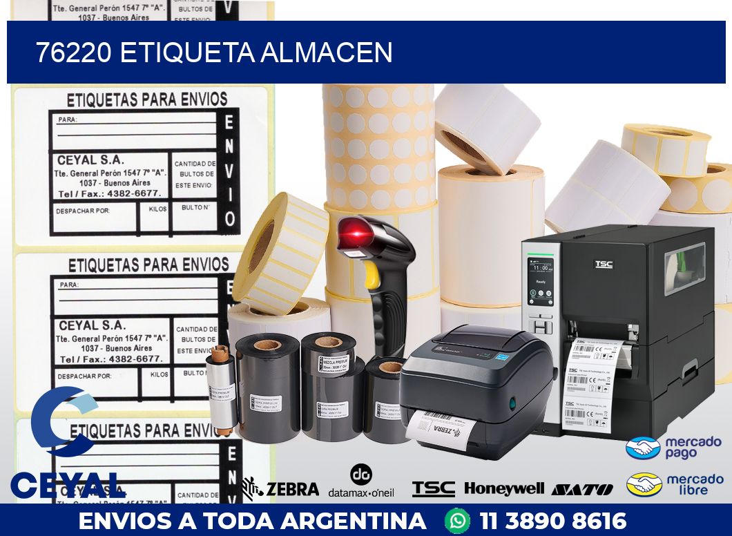 76220 ETIQUETA ALMACEN