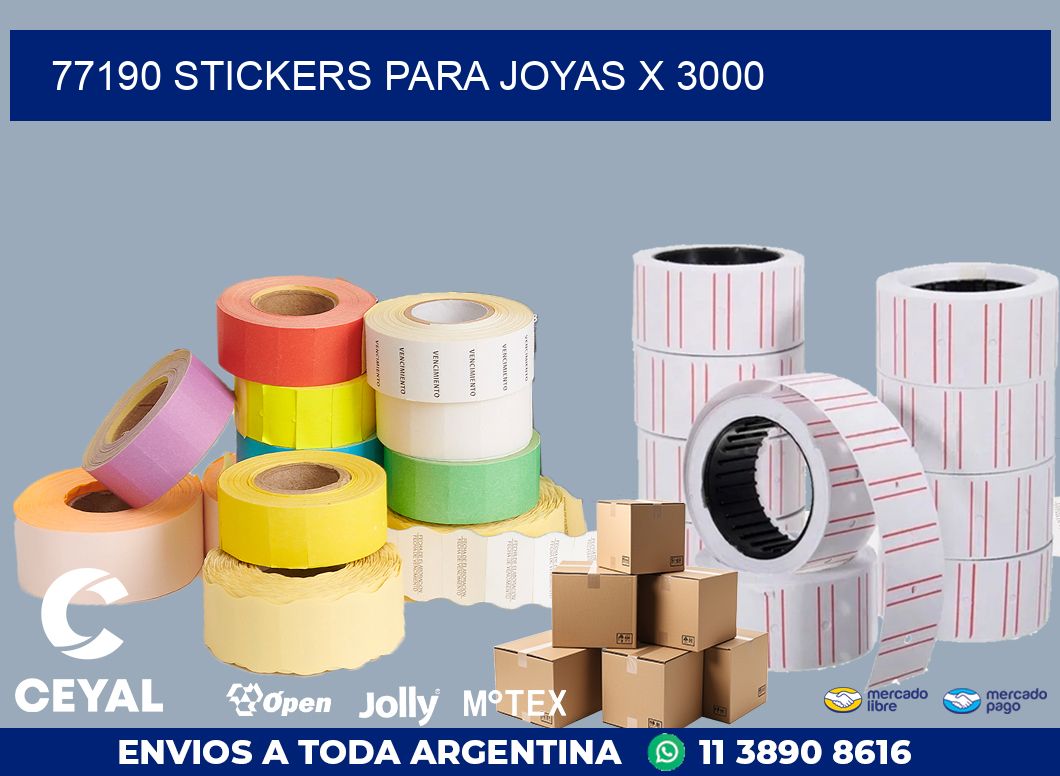 77190 STICKERS PARA JOYAS X 3000