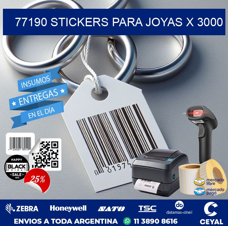 77190 STICKERS PARA JOYAS X 3000