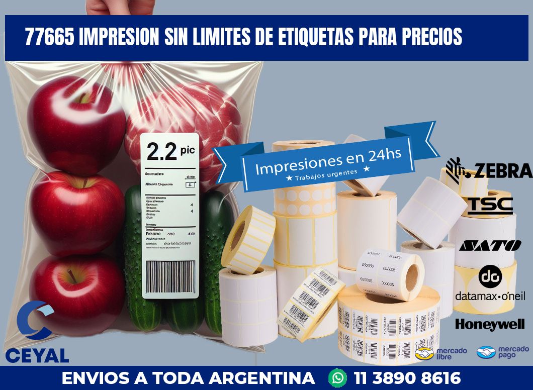 77665 IMPRESION SIN LIMITES DE ETIQUETAS PARA PRECIOS