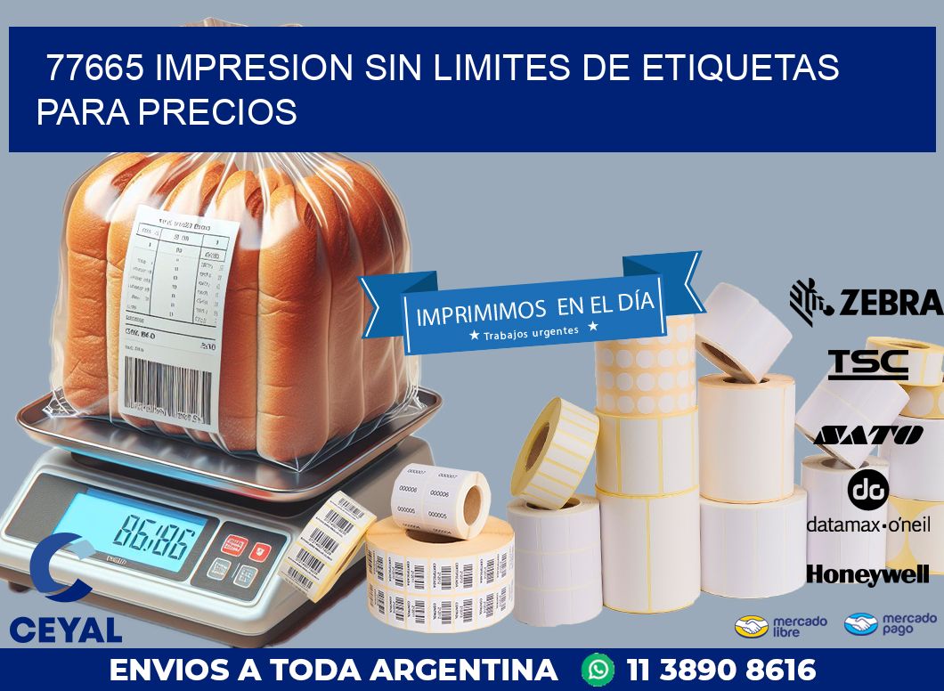 77665 IMPRESION SIN LIMITES DE ETIQUETAS PARA PRECIOS