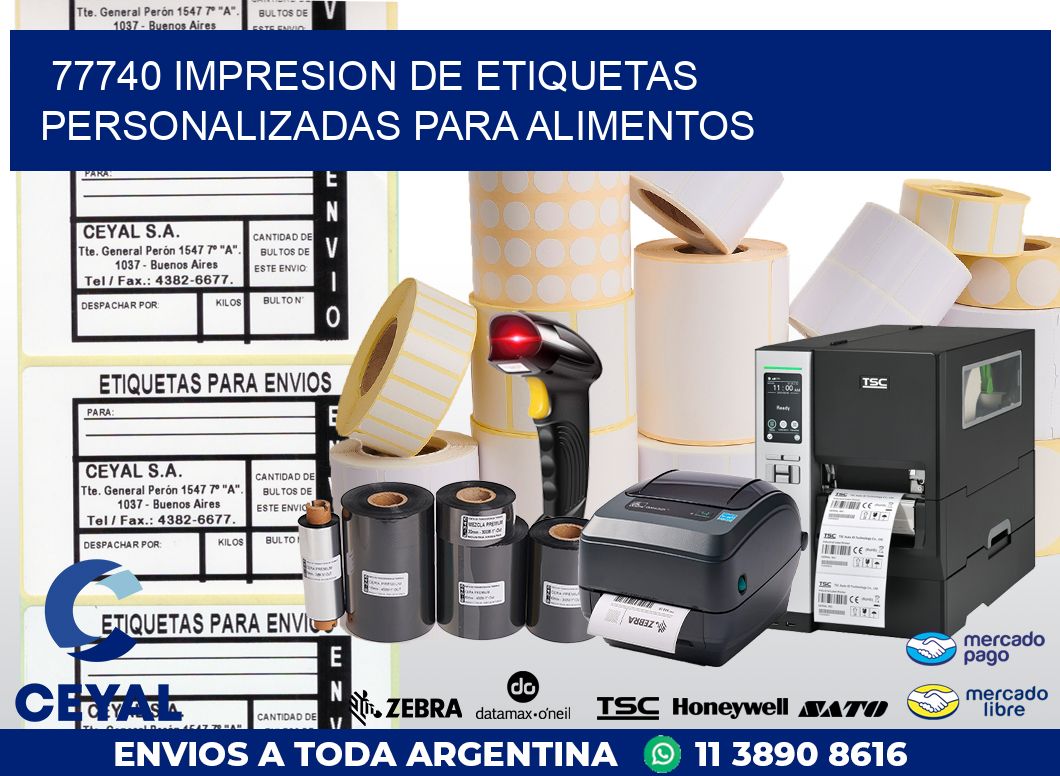 77740 IMPRESION DE ETIQUETAS PERSONALIZADAS PARA ALIMENTOS