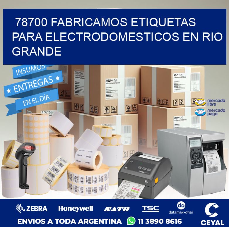 78700 FABRICAMOS ETIQUETAS PARA ELECTRODOMESTICOS EN RIO GRANDE