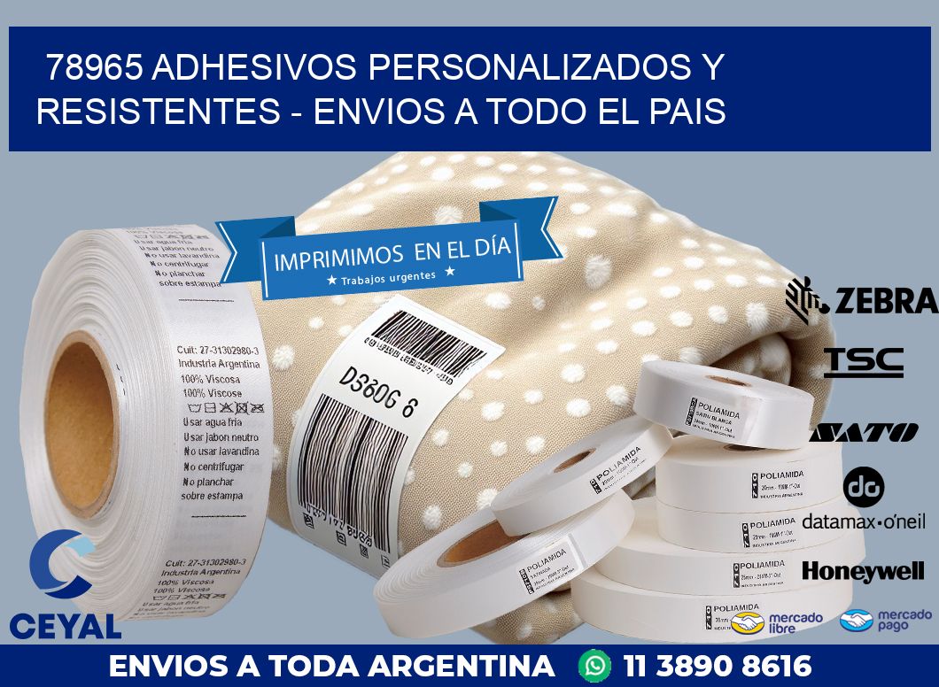 78965 ADHESIVOS PERSONALIZADOS Y RESISTENTES – ENVIOS A TODO EL PAIS
