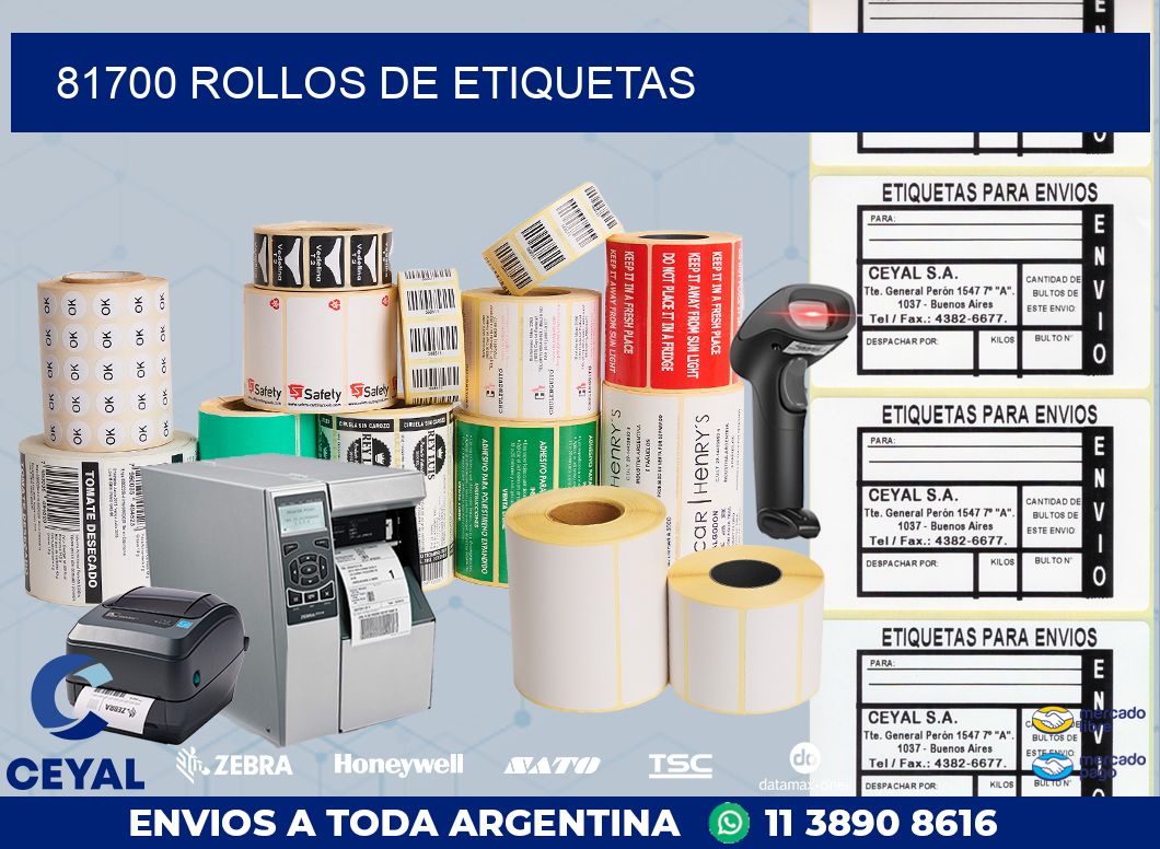 81700 ROLLOS DE ETIQUETAS