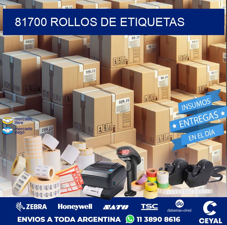 81700 ROLLOS DE ETIQUETAS