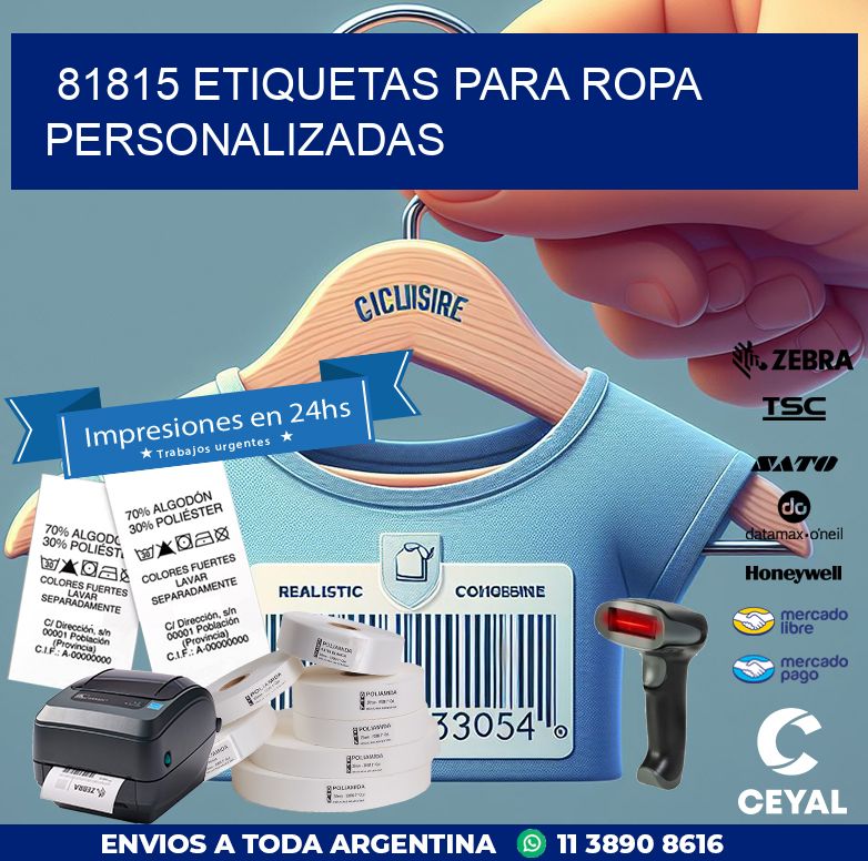 81815 ETIQUETAS PARA ROPA PERSONALIZADAS