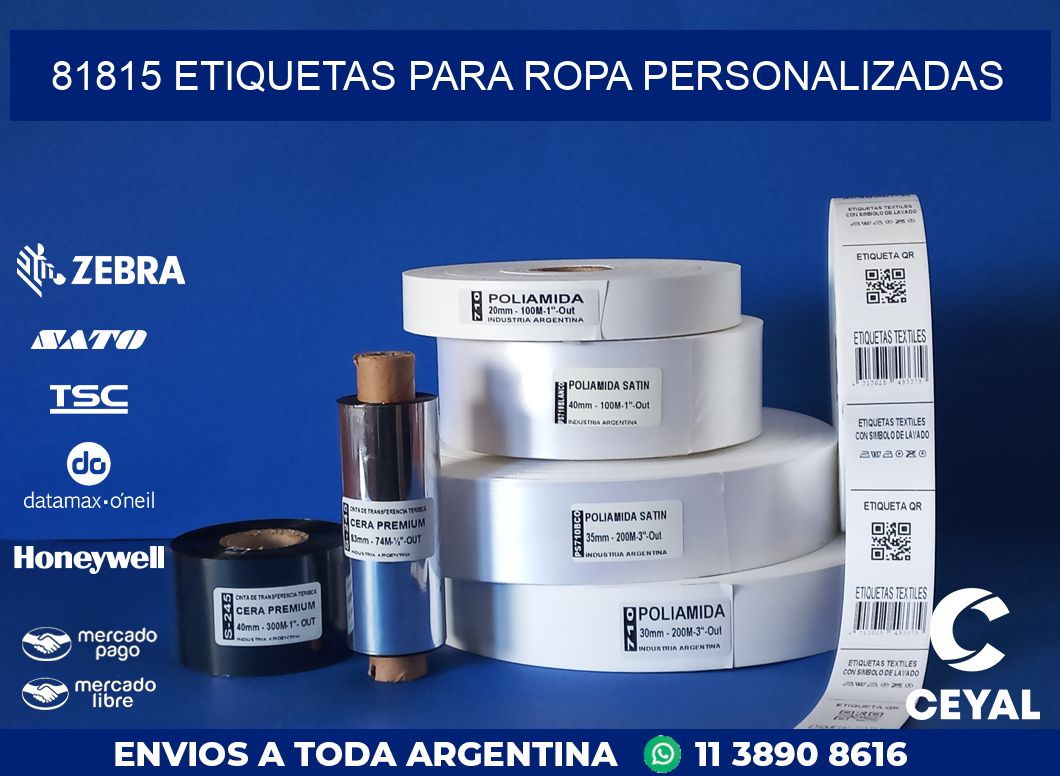 81815 ETIQUETAS PARA ROPA PERSONALIZADAS