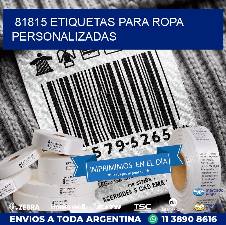 81815 ETIQUETAS PARA ROPA PERSONALIZADAS