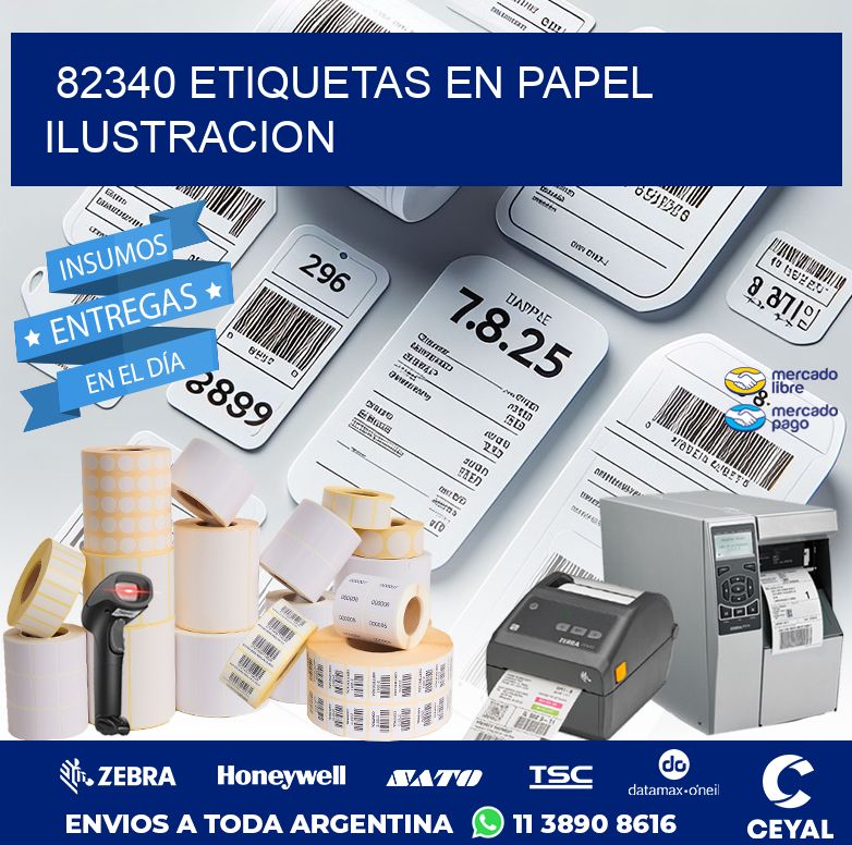 82340 ETIQUETAS EN PAPEL ILUSTRACION