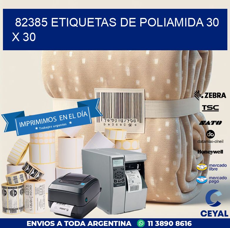 82385 ETIQUETAS DE POLIAMIDA 30 X 30