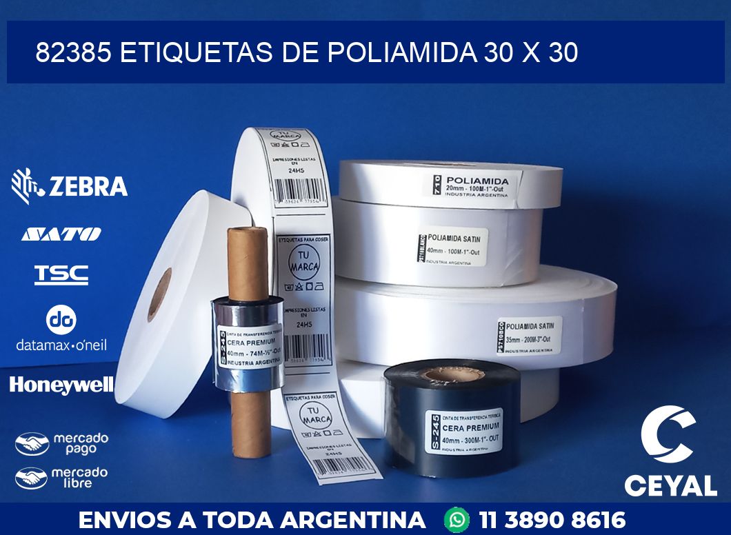 82385 ETIQUETAS DE POLIAMIDA 30 X 30